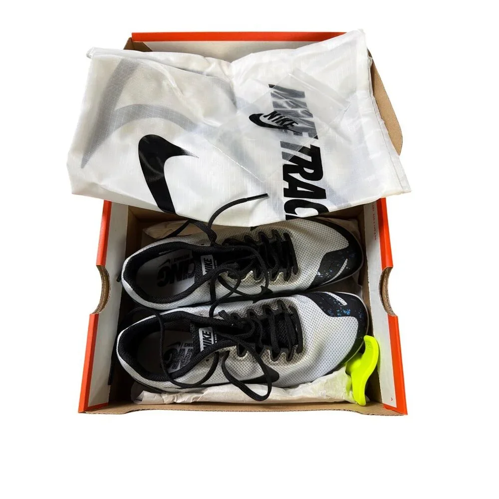Nike Zoom Rival D10 Track & Field Spikes Sz 6 US White/Black New